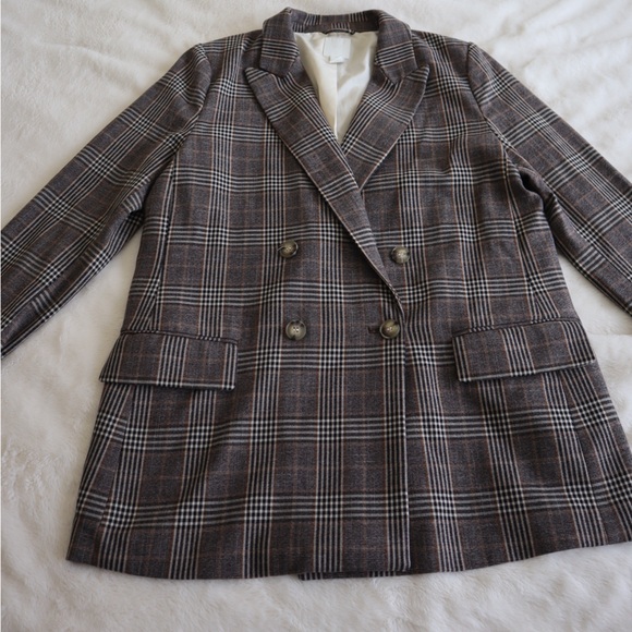 H&M Checkered Double Breasted Blazer - Picture 6 of 6
